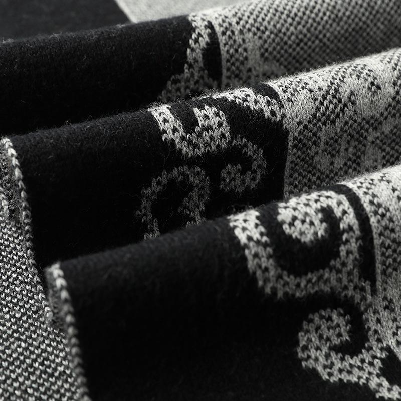 

2025 новый мужской кашемировый шарф простой теплый удобный мягкий деловой шарф утолщенный кашемировый шарф 180cm