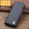 Wobiloo Luxo Couro Genuíno de Vaca Capa Flip para Celular para Samsung Galaxy Z Fold 7 6 5 4 Fold6 Hell Capa Total Bolsa de Bolso