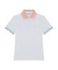 Chuku Chu Line Back Mesh Collar Short Sleeve Top (White) Cbfss-Ts006W