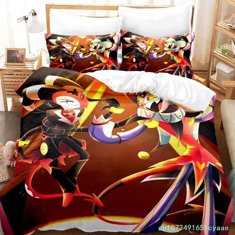 Blitzo Boss Bettwäscheset Einzelbett Zweibettbett Vollbett Queen Size King Size Bettwäscheset Erwachsenes Kinderzimmer Bettbezug-Sets Anime Bettwäsche-Set Bett