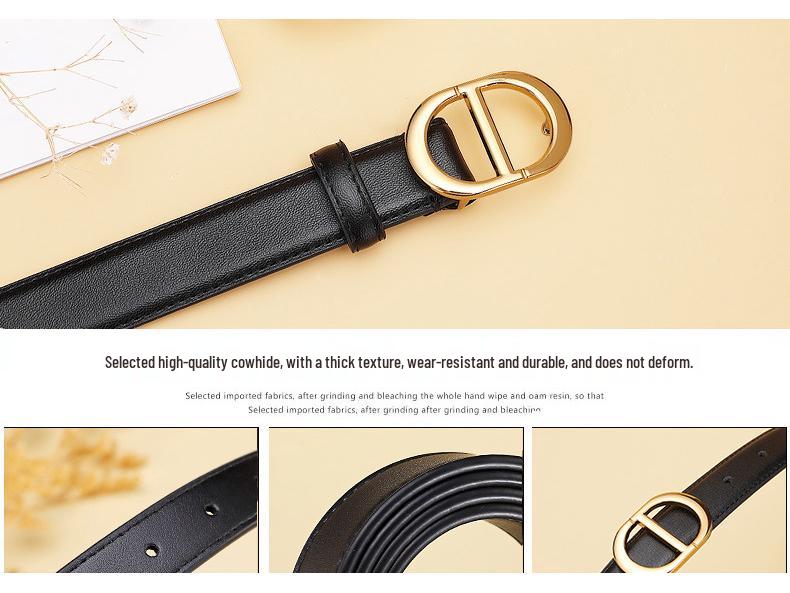 Bestseller Damen-Taillengürtel aus schwarzem Rindsleder - Vielseitiges Modeaccessoire für Jeans