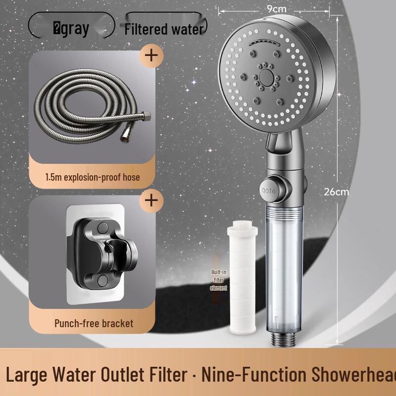 MDNG 9-Mode Deoxygenation Filter Shower Head