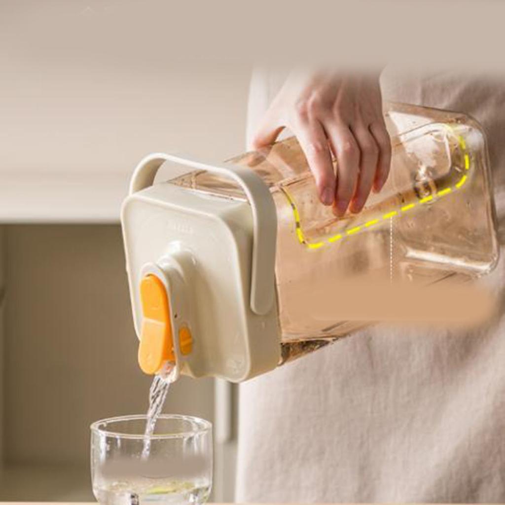 Dispenser d'Acqua per Frigorifero con Rubinetto Maniglia a Prova di Perdite Contenitore per Bevande Liquide Bevande Fredde