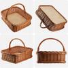 KADAX Weidenkorb Einkaufskorb Picknick Obst Tablett Rechteckig Weide 52cm