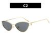 Triangular Cat Eye Sunglasses Hollow High-End Personalized Sunglasses Trendy Metal Sunglasses