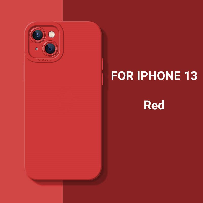 Applicable to iPhone13 mobile phone case Apple 12Pro cat eye straight edge Lake blue silicone tpu matte anti-drop cover