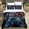 3D Printed Cartoon Gundam 2/3Piece Bedding Set: Duvet cover set suitable for adult boys and girls bedroom décor, children's gift