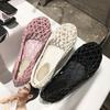 Fashion 2025 new beach sandals for women's summer fashion hollow flat toe anti slip soft bottom breathable jelly plastic Flat shoes