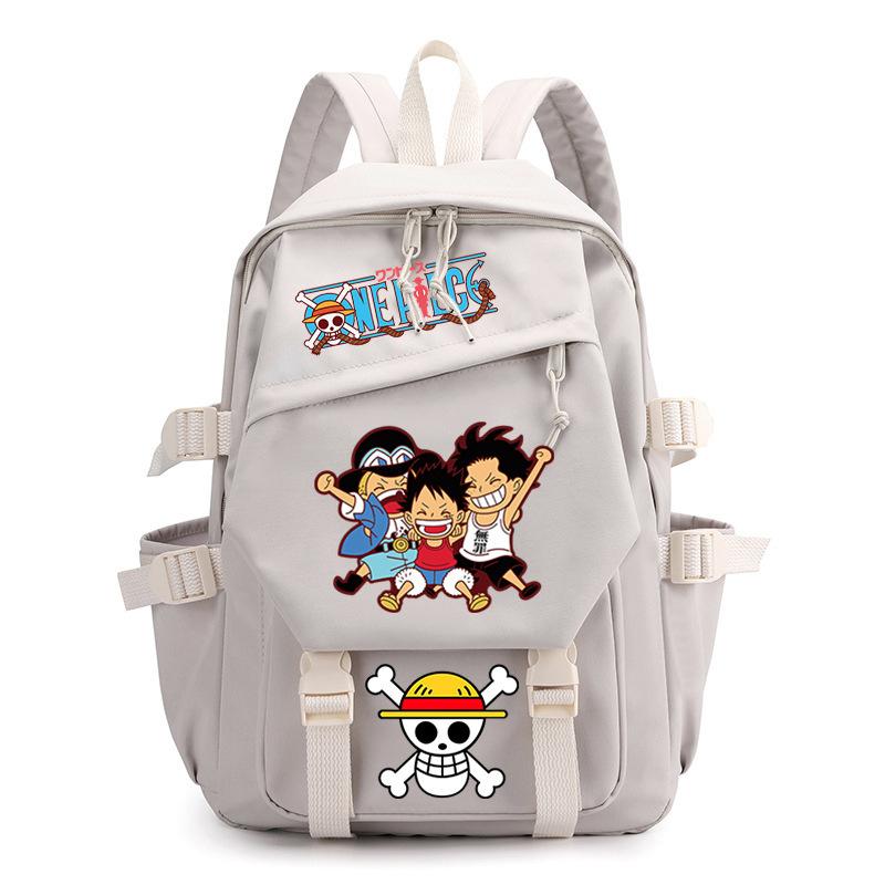 One Piece King Printed Backpack Elementary School Students Junior High School Students High School Students Large Capacity School Bag