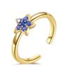 18K Gold-Plated Zirconia Six-Pointed Star Foot Ring for Women Fashion Waterproof Beach Vacation Adjustable Foot Ring Jewelry