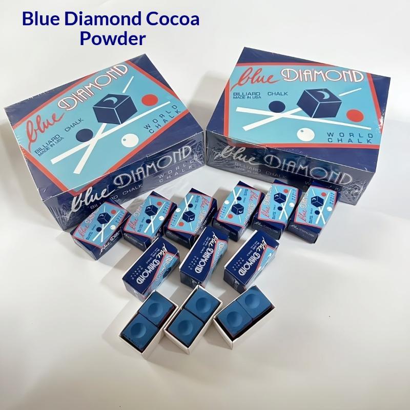 Blue Diamond Billiard Cue Chalk Strong Friction Long Lasting For Pro And Amateur Games And Training