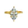 925 Silver Marquise Diamond Ring For Women 14mm Fashion Wedding Band Elegant Bridal Jewelry