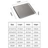 Vintage 304 Stainless Steel Snowflake Silver Square Tray Round Edge Dinner Plate Dessert Grill Tray Steak Plate Decorative Tray
