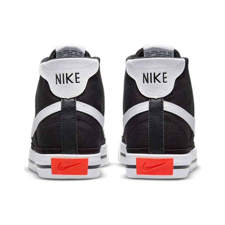 Nike Court Legacy Canvas Mid Black White Men Sneakers Team-Orange DD0162-001