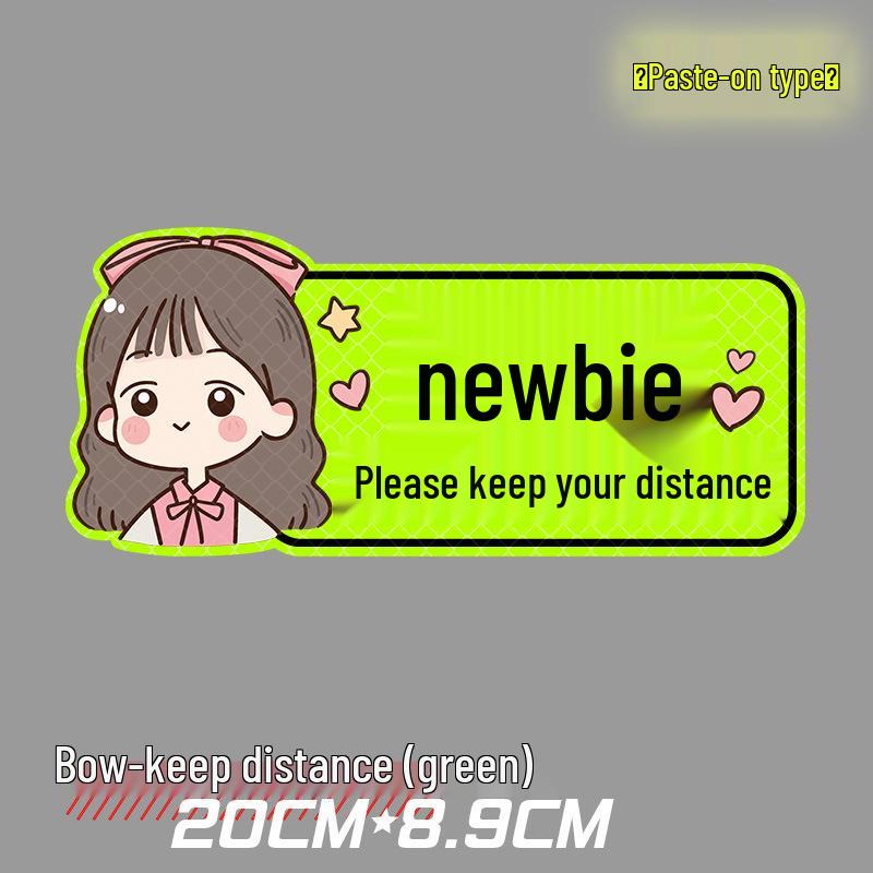 New Driver On Board Reflective Car Sticker - Female Driver Alert