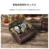 Family Watch Storage Genuine Leather Watch Perfect for Travel Contact's 2-Piece Box, Egg-Shaped, Roll, Shock-Resistant,
