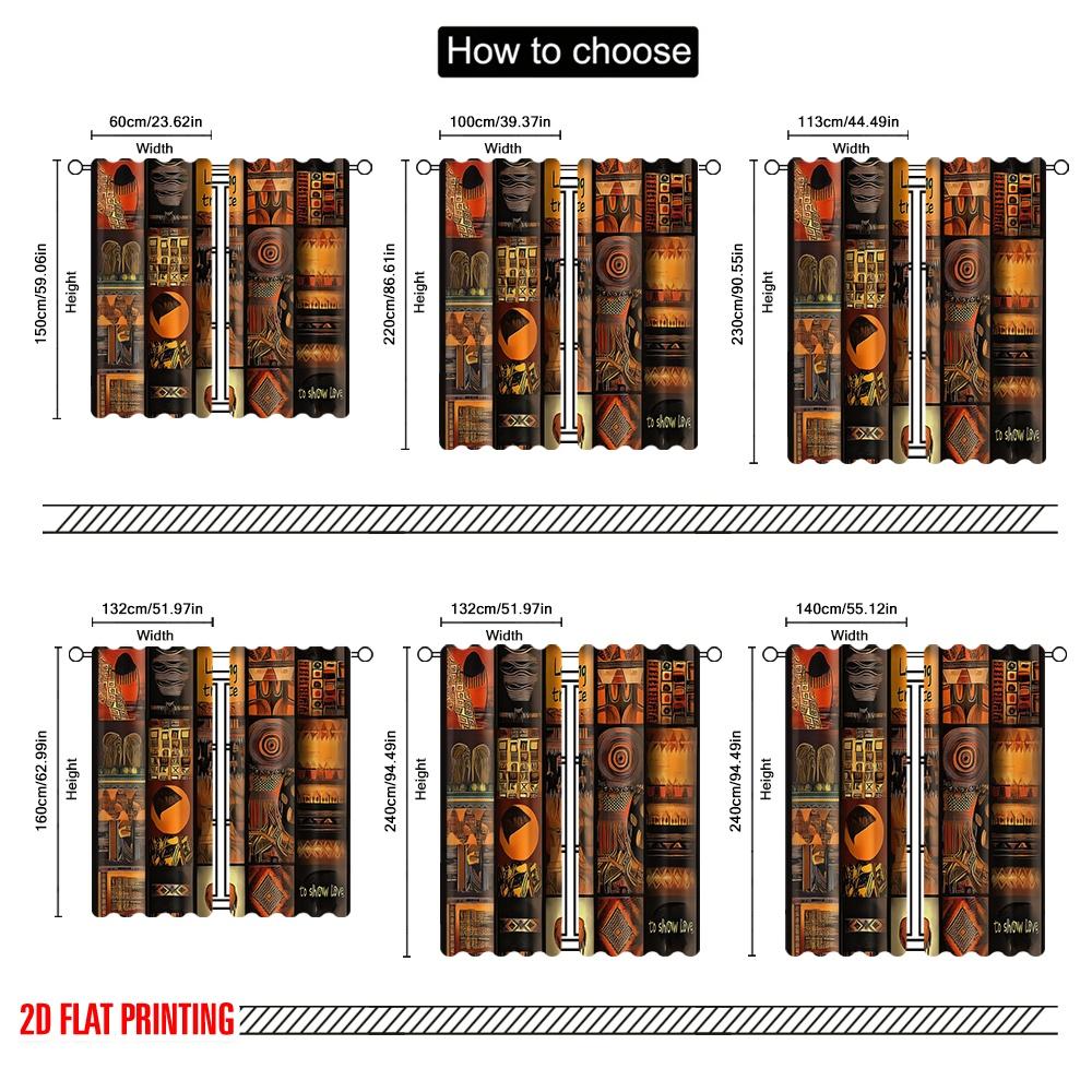 2D flat printing 2pcs Unsalable  Pography Banner African Patchwork Style Durable Polyester  Without Electricity Wall Decor