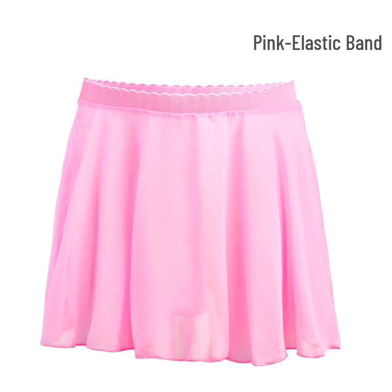 Ballett-Sommertanzrock für Mädchen – Chiffon und Gaze S (101-130cm) pink