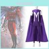 Premium Unisex Cosplay Bodysuit Voor Halloween Magneto Geïnspireerd Superheld Performance Kostuum