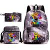 Rhythm Box Spiel Merchandise Schultasche Sprunki Cartoon Sternenhimmel Rucksack Umhängetasche Dreiteiliges Set