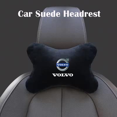 For XC90 XC60 V50 S60 V70 V60 V40 S90 Olestar AWD XC40 S80 T6 V90 Car Suede Headrest Neck Support Auto Seat Accessories