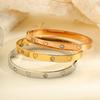 Love Diamond Engraved Bracelet - Elegant and Luxurious Fashion Titanium Steel Bracelet for Women, Handcrafted Jewelry