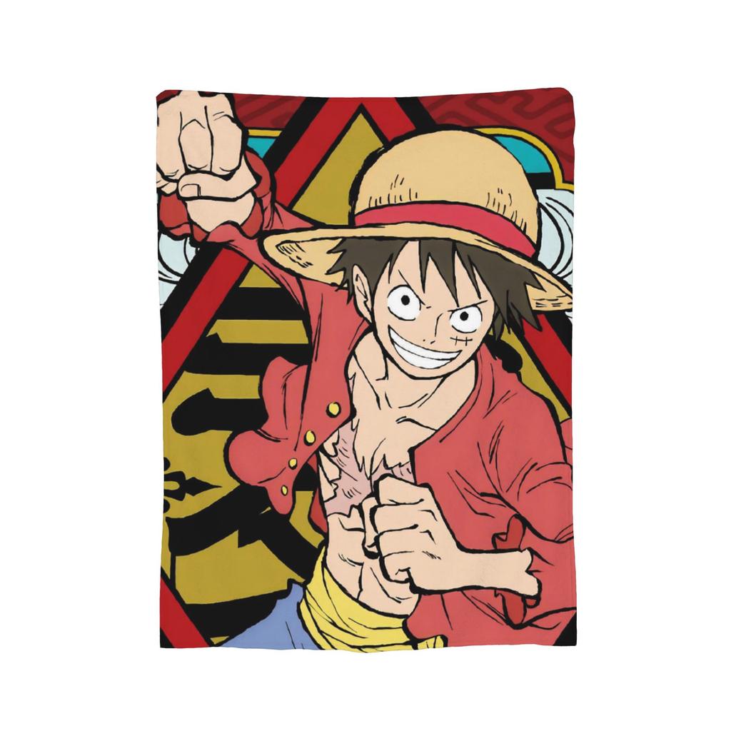 Luffy Anime  Fleece Throw Blanket Luffy Zoro Sanji Blankets for Bed Car Super Soft Bedding Throws,