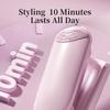 32mm Deep V Wave Hair Curler with 80M Negative Ions, 10-Minute Styling for Long Lasting Beach Waves, Anti-scald Ceramic Waver