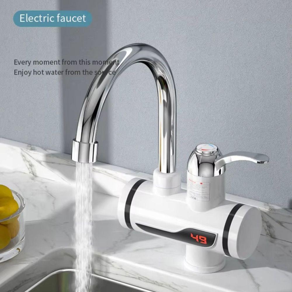 3000W Fast Heating Instant Water Heater Temperature Display Electric Hot Water Tap Office Space