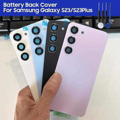 Back Cover Cases Battery Cover Housing For Samsung Galaxy S23 5G SM-S911B S23+ 5G S23 Plus SM-S916B Back Rear Glass Case