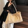 Elegant Shoulder Bag Pouch Suede Shoulder Bag Korean Style Storage Suede Handbag Suede Bucket Bag All-match Underarm Tote Bag