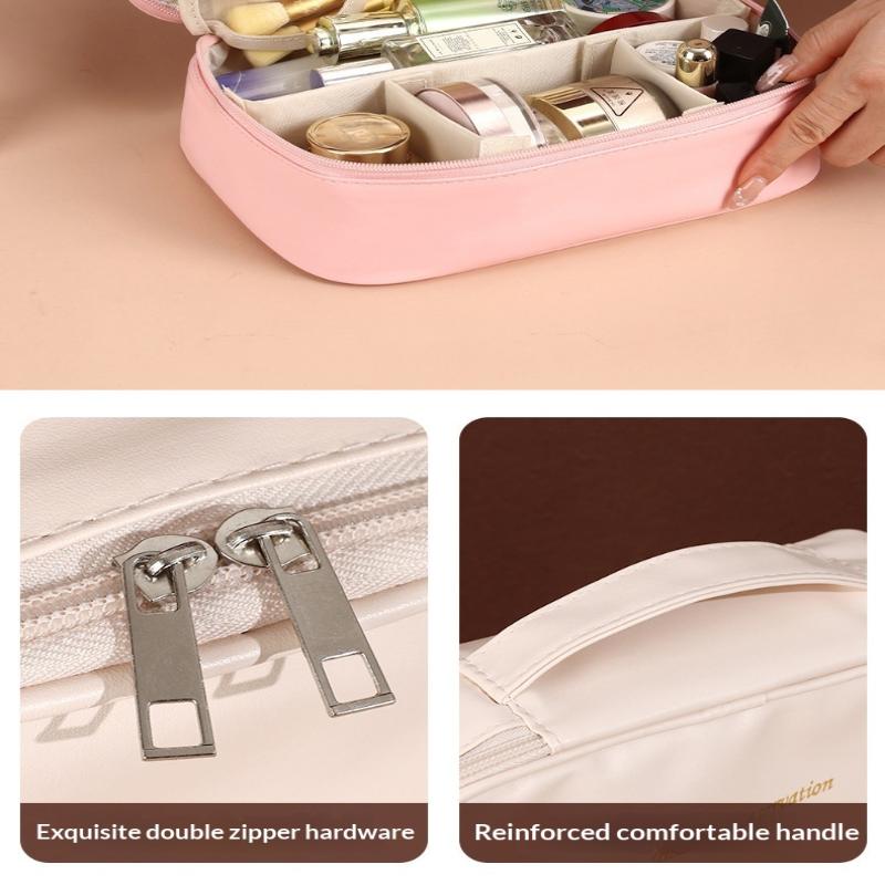 Women'S Cosmetic Bag Makeup Bag Double Layer Large Capacity Luxury Cosmetics Organizer Travel Essentials Women'S Cosmetic Bag