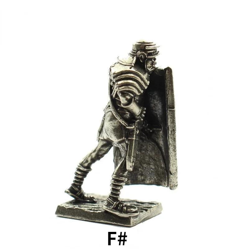 Metal Copper Lost Roman Legionnaire Archer Shield Soldiers Model Figurines Miniatures Car Decorations Toy Ornament Gift