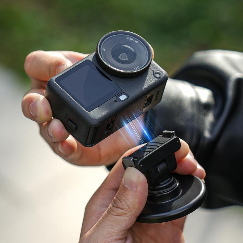 Quick Detach Magnetic Camera Base for Action 6 Sports Cameras Mount with 180Degree Rotations Standard 1/4Inch Hole Mount