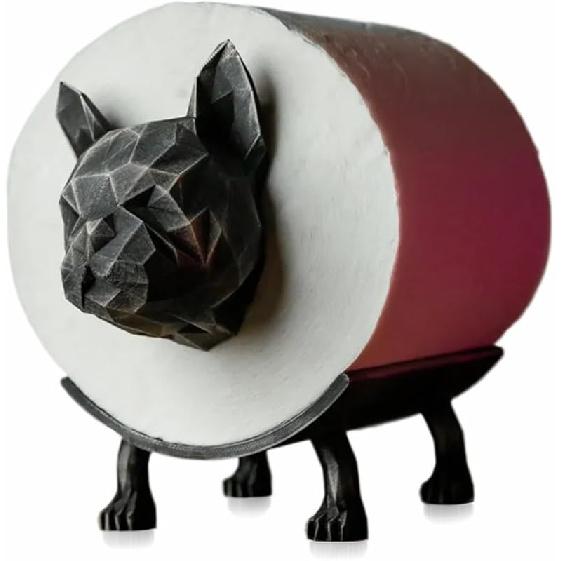 Cute Animal Toilet Paper Holder - Sturdy PLA Bathroom Tissue Roll Stand (Cat, Pig, Frog, Dog Designs) (Frog)