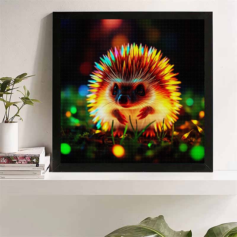 

New Arrival 5D DIY Full Circle Diamond Painting Hedgehog Embroidery Cross Stitch Home Decor Gift 20x20cm