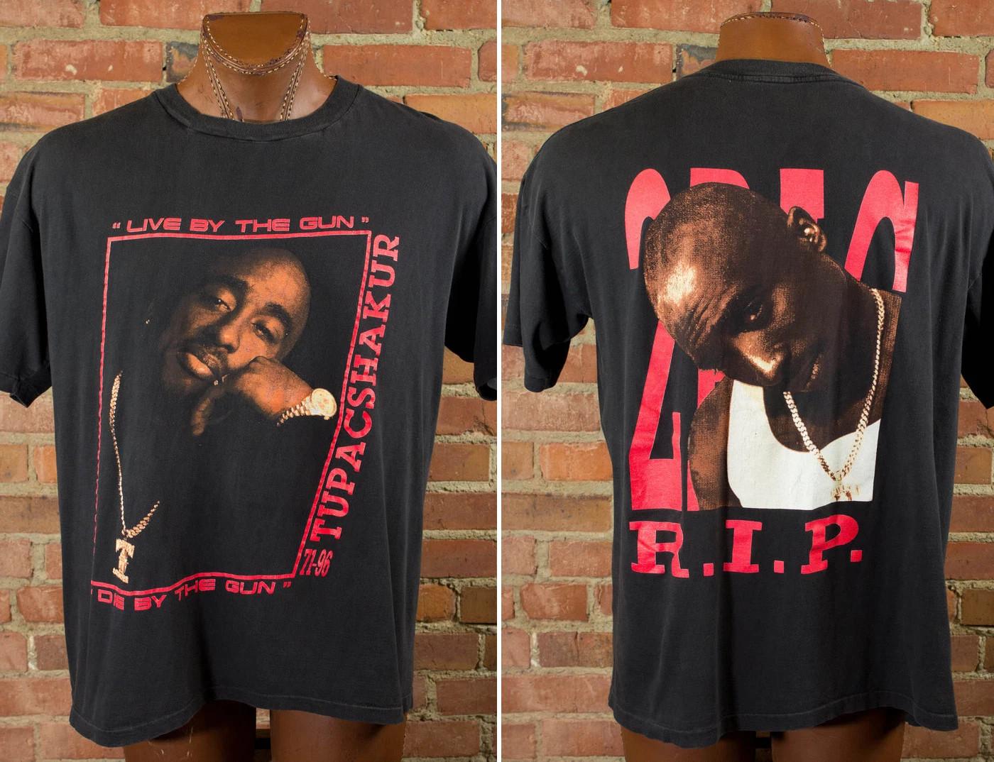 Тупак Шакур 2Pac 90-е Живи по законам пули, умри от пули Бутлег Черная Рэп Футболка Концепт XXL