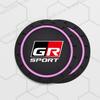 ACS2   2pcs For Toyota GR Sport RAV4 Yaris Camry Corolla C-HR Emblem Car Coaster Water Cup Slot Non-Slip Pad Auto Interior Accessories