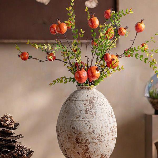 Wabi-Sabi Style Jingdezhen Ceramic Vase - Retro Coarse Pottery Centerpiece Jar