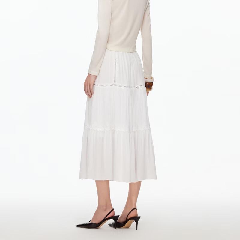 VEROMODA High-Waist Hollow-Out Pleated Long Skirt