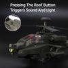 1/32 AH-64A Airplane Model Toy Car Alloy Body Rotatable Propeller Slide Sound Light Fighter Vehicle Models for Kid Birthday Gift
