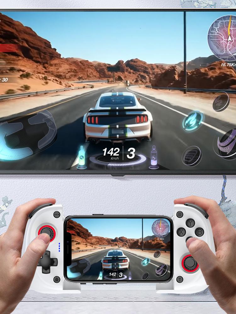 X3 Mobile Phone Gamepad Hall Effect Joystick Bluetooth-Compatible Mobile Phone Gaming Controller Turbo for Android/iOS/Switch/PC