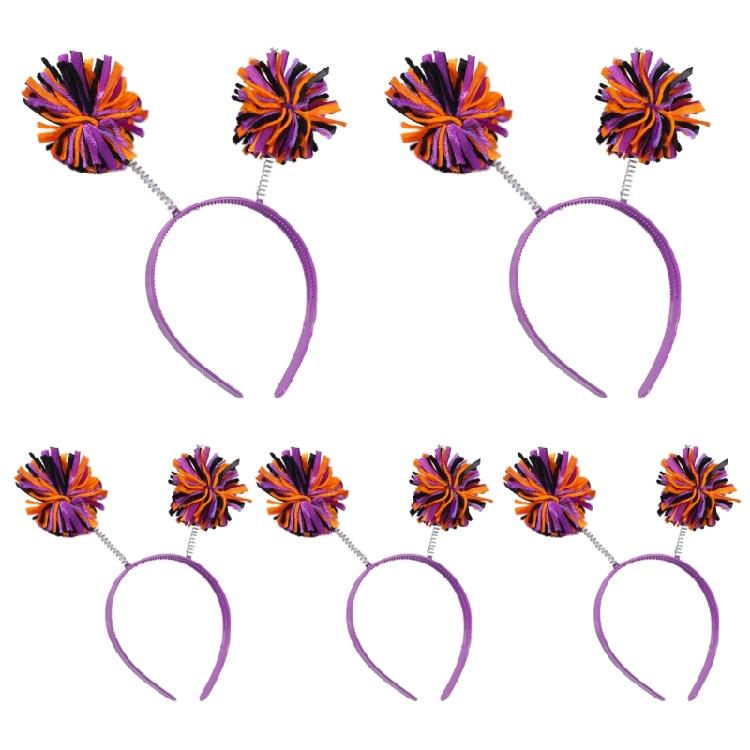 Festive Headband Perfect for Masquerade Parties Cute Pompoms Dress Up Supplies