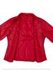 Handmade Lambskin Genuine Soft Stylish Casual Formal Women's Shirt Red Leather