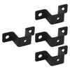 4PCS U Shaped Metal Fence Post Bracket, Deck Post Fixing Support for Wooden Post, No Screws