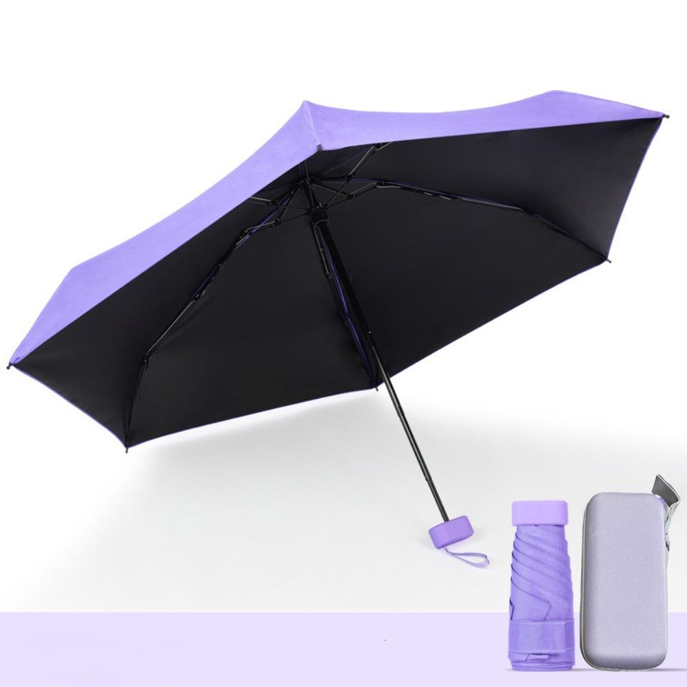 Windproof Rain Umbrella Anti UV Sun Shade Parasol Five-Folding Parasol  Student
