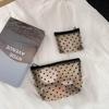 Women Love Transparent Mesh Large Capacity Portable Stationery Cosmetic Bag