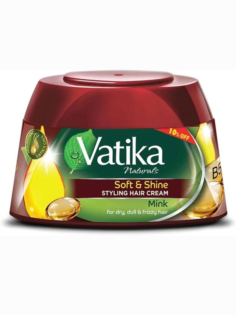 Nerz Styling Haarcreme (140 ml) | Nährende Vatika Öle | Fördert weiches und seidiges Haar | Spendet Feuchtigkeit und hilft bei glanzlosem, trockenem und krausem Haar