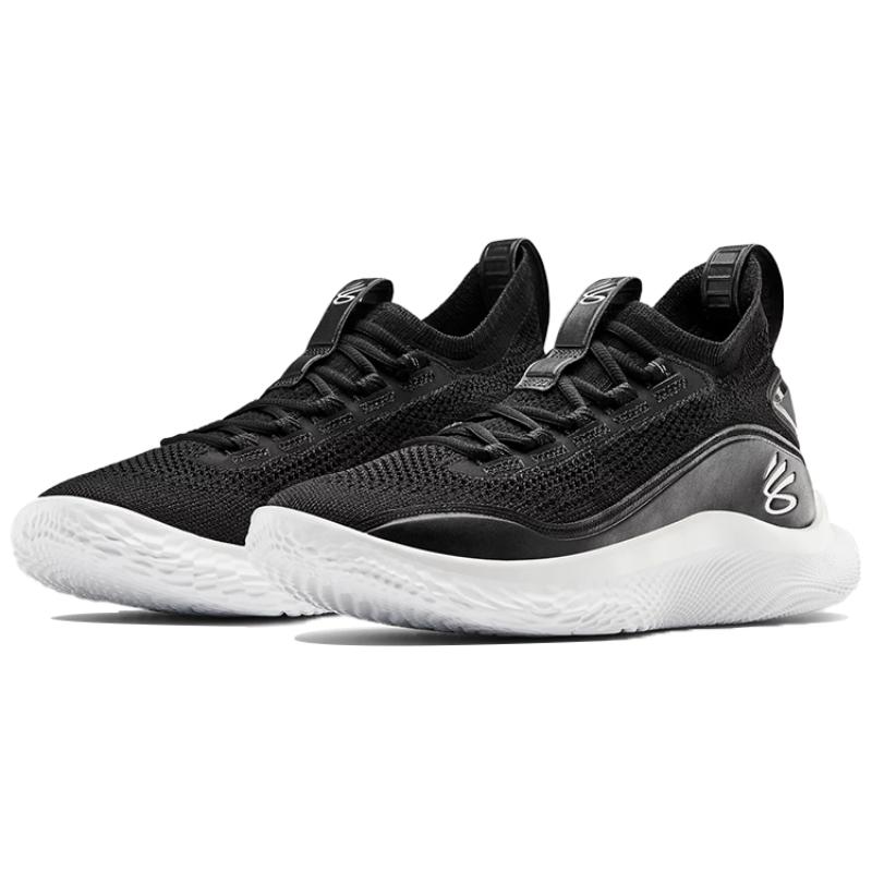 Under Armour Curry Flow 8 Black White Sneakers 3023085-002