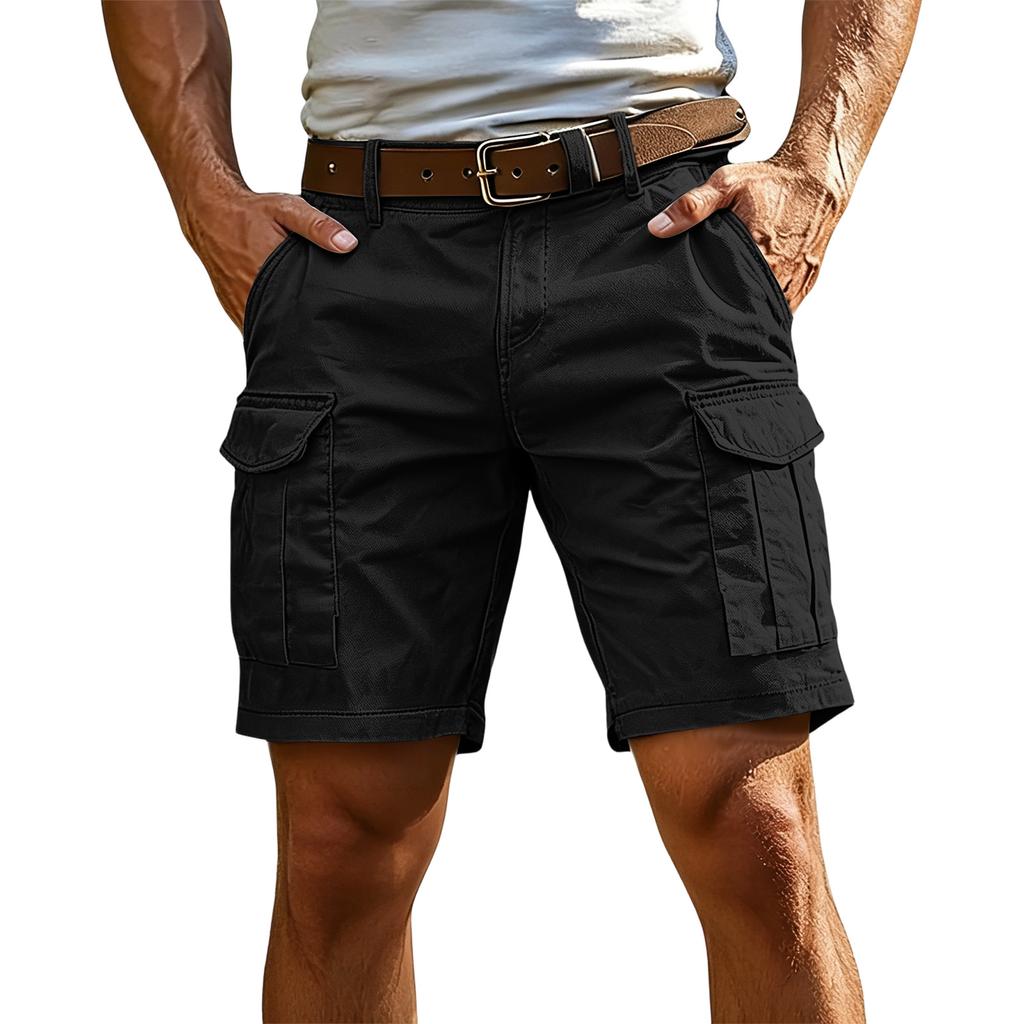 Men's Casual Lightweight Cargo Shorts Five Pocket Relaxed Fit Summer Work Shorts Without Belt for Outdoor Activities